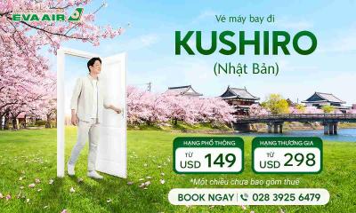 Vé máy bay đi Kushiro (Hokkaido) EVA Air – Giá gốc từ 149 USD