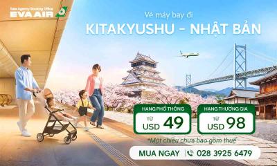 Vé Máy Bay Đi Kitakyushu Nhật Bản EVA Air - Giá chỉ từ 49 USD