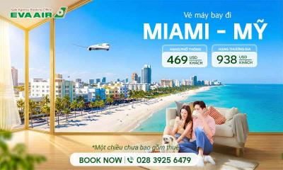 Vé máy bay EVA Air đi Miami