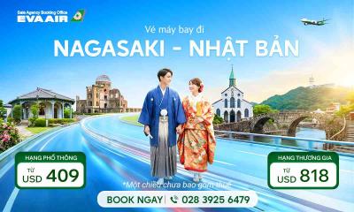 Vé Máy Bay Đi Nagasaki Giá Tốt Nhất | Hãng EVA Air 5 sao