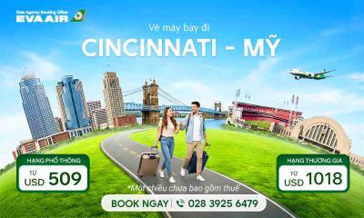Vé máy bay EVA Air đi Cincinnati