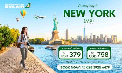 Vé máy bay EVA Air đi New York