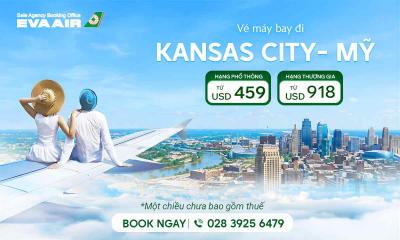 Vé máy bay EVA Air đi Kansas City giá khuyến mãi