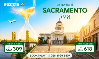 Vé máy bay EVA Air đi Sacramento